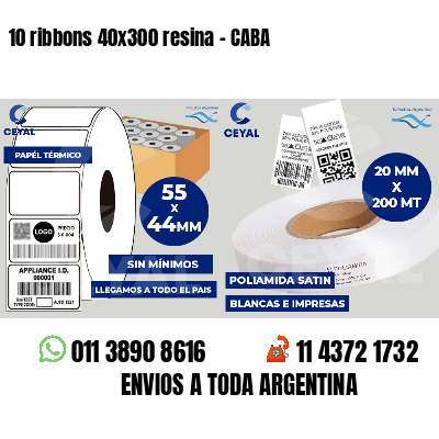 10 ribbons 40x300 resina - CABA