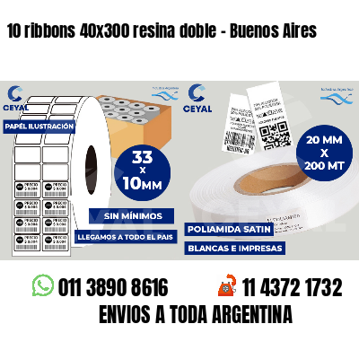 10 ribbons 40x300 resina doble - Buenos Aires