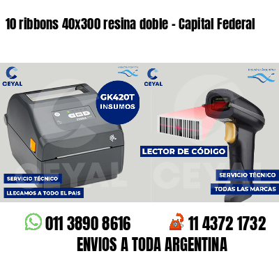 10 ribbons 40x300 resina doble - Capital Federal