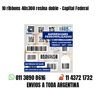 10 ribbons 40x300 resina doble - Capital Federal