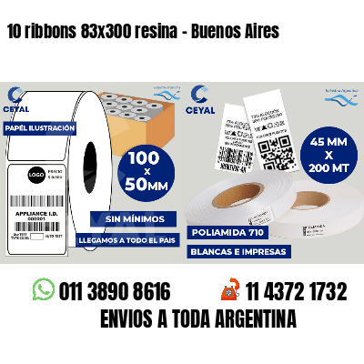 10 ribbons 83x300 resina - Buenos Aires