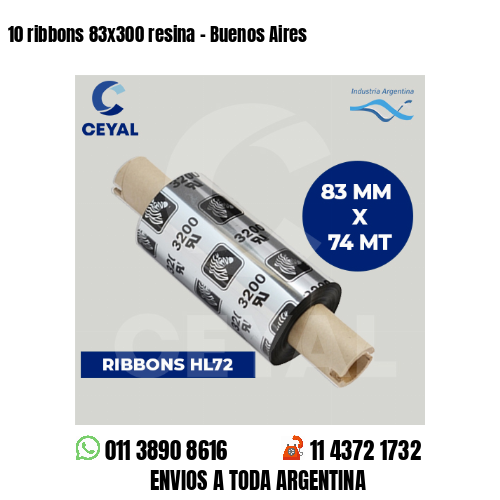 10 ribbons 83x300 resina - Buenos Aires