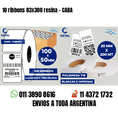 10 ribbons 83x300 resina - CABA