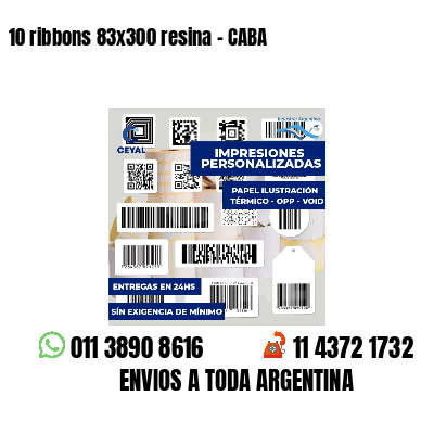 10 ribbons 83x300 resina - CABA