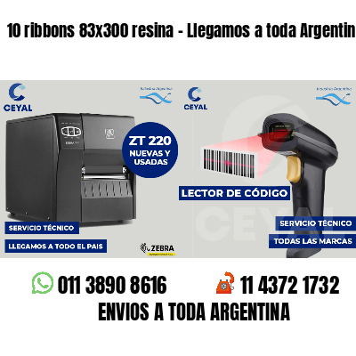 10 ribbons 83x300 resina - Llegamos a toda Argentina