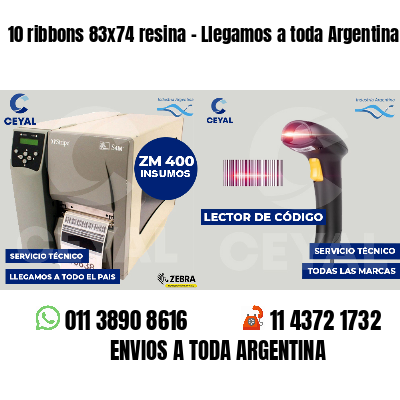 10 ribbons 83x74 resina - Llegamos a toda Argentina