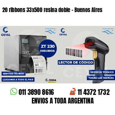 20 ribbons 33x500 resina doble - Buenos Aires