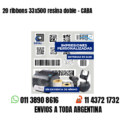 20 ribbons 33x500 resina doble - CABA