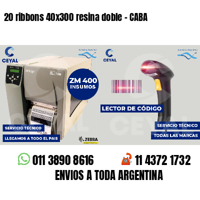 20 ribbons 40x300 resina doble - CABA