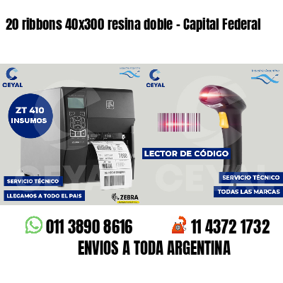 20 ribbons 40x300 resina doble - Capital Federal