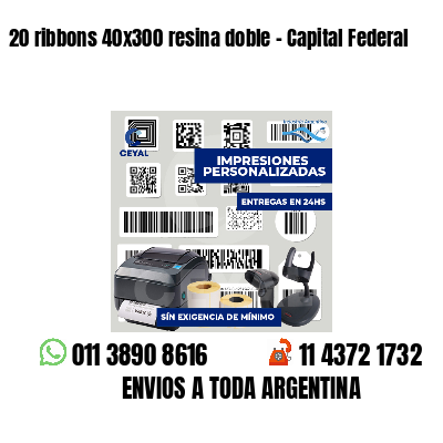 20 ribbons 40x300 resina doble - Capital Federal