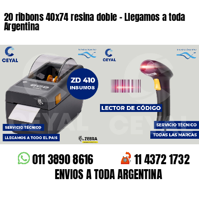 20 ribbons 40x74 resina doble - Llegamos a toda Argentina