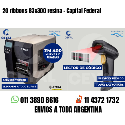 20 ribbons 83x300 resina - Capital Federal