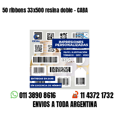 50 ribbons 33x500 resina doble - CABA