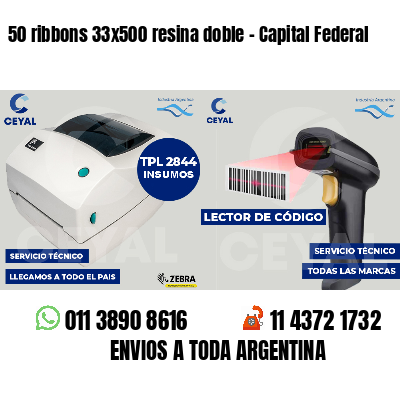 50 ribbons 33x500 resina doble - Capital Federal