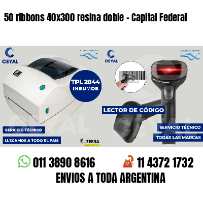 50 ribbons 40x300 resina doble - Capital Federal