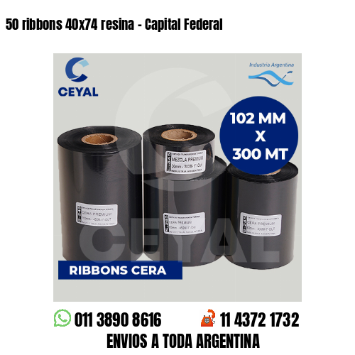 50 ribbons 40x74 resina - Capital Federal