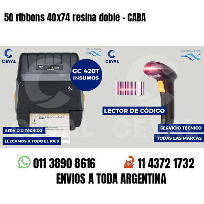 50 ribbons 40x74 resina doble - CABA