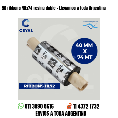 50 ribbons 40x74 resina doble - Llegamos a toda Argentina