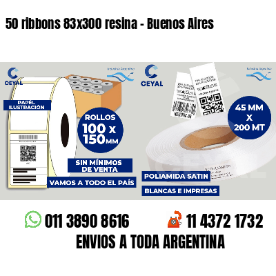 50 ribbons 83x300 resina - Buenos Aires