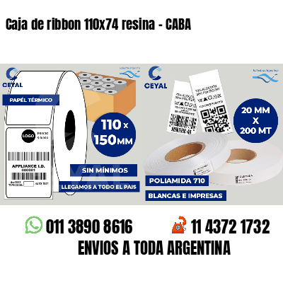 Caja de ribbon 110x74 resina - CABA