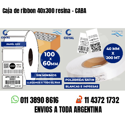 Caja de ribbon 40x300 resina - CABA