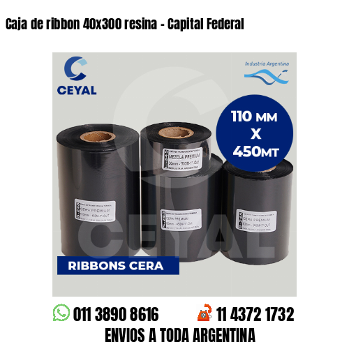 Caja de ribbon 40x300 resina - Capital Federal