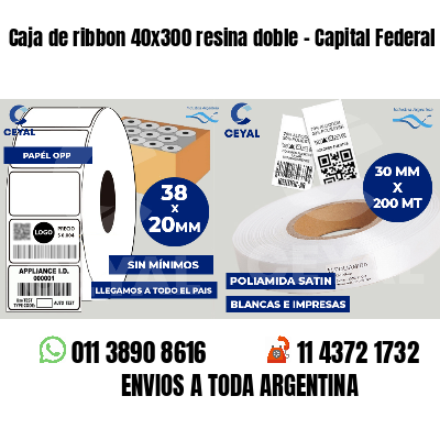 Caja de ribbon 40x300 resina doble - Capital Federal