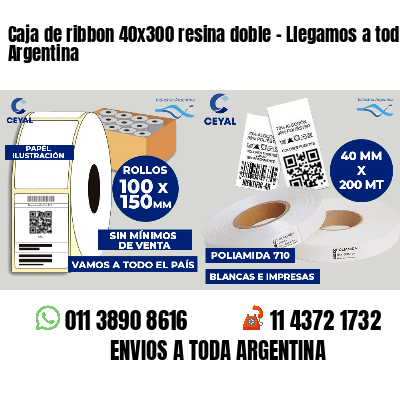 Caja de ribbon 40x300 resina doble - Llegamos a toda Argentina