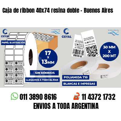 Caja de ribbon 40x74 resina doble - Buenos Aires