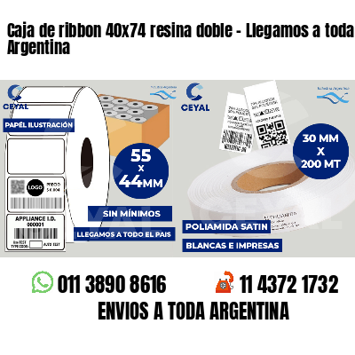 Caja de ribbon 40x74 resina doble - Llegamos a toda Argentina