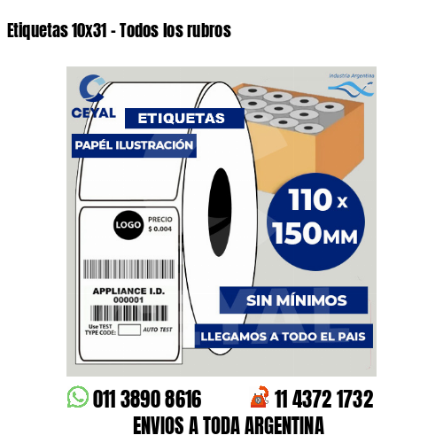 Etiquetas 10×31 – Todos los rubros