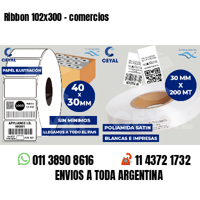 Ribbon 102x300 - comercios