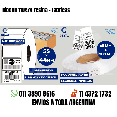 Ribbon 110x74 resina - fabricas