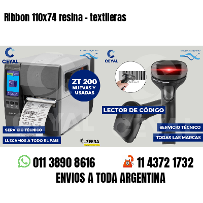 Ribbon 110x74 resina - textileras