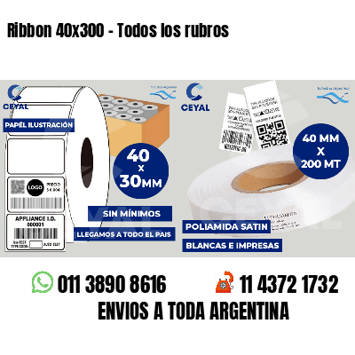 Ribbon 40x300 - Todos los rubros