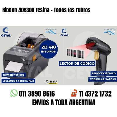 Ribbon 40x300 resina - Todos los rubros