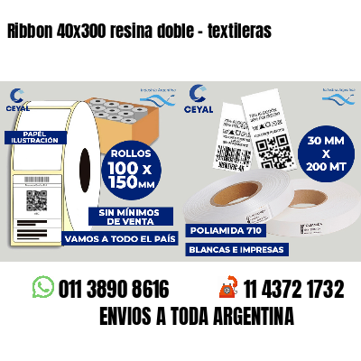 Ribbon 40x300 resina doble - textileras