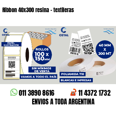 Ribbon 40x300 resina - textileras