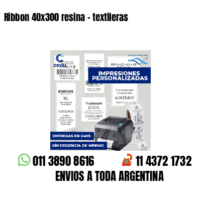 Ribbon 40x300 resina - textileras