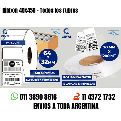 Ribbon 40x450 - Todos los rubros