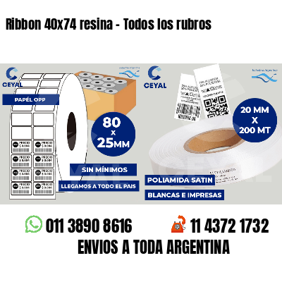 Ribbon 40x74 resina - Todos los rubros