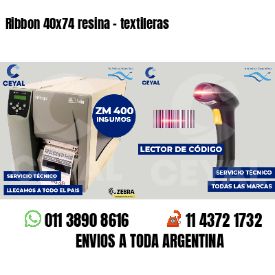 Ribbon 40x74 resina - textileras