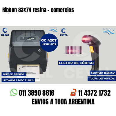 Ribbon 83x74 resina - comercios