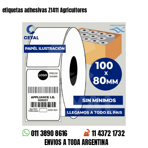 etiquetas adhesivas Zt411 Agricultores