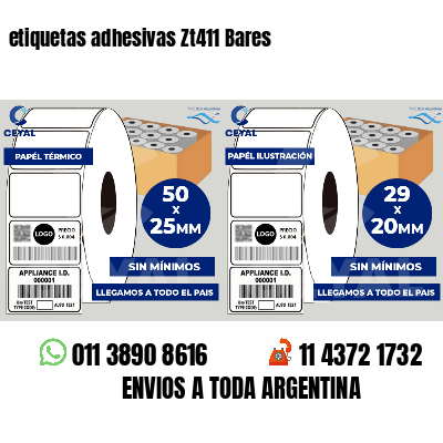 etiquetas adhesivas Zt411 Bares