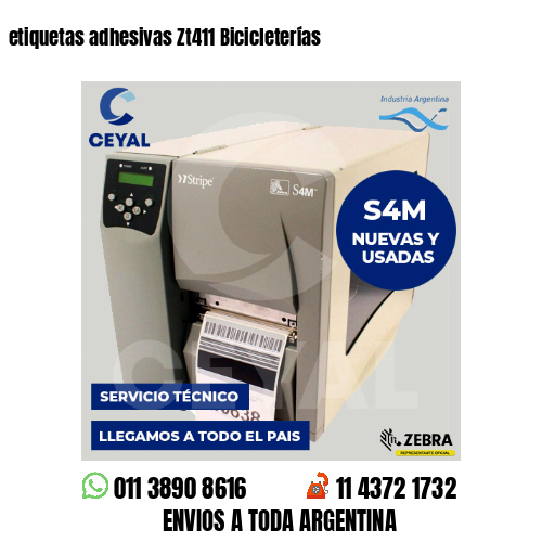 etiquetas adhesivas Zt411 Bicicleterías