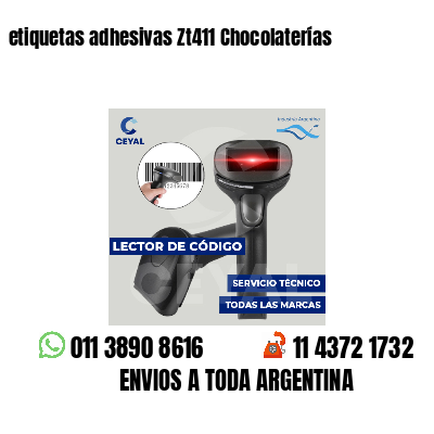 etiquetas adhesivas Zt411 Chocolaterías