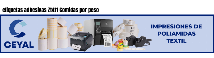 etiquetas adhesivas Zt411 Comidas por peso