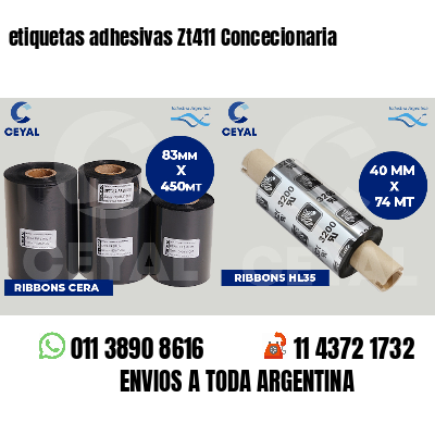 etiquetas adhesivas Zt411 Concecionaria